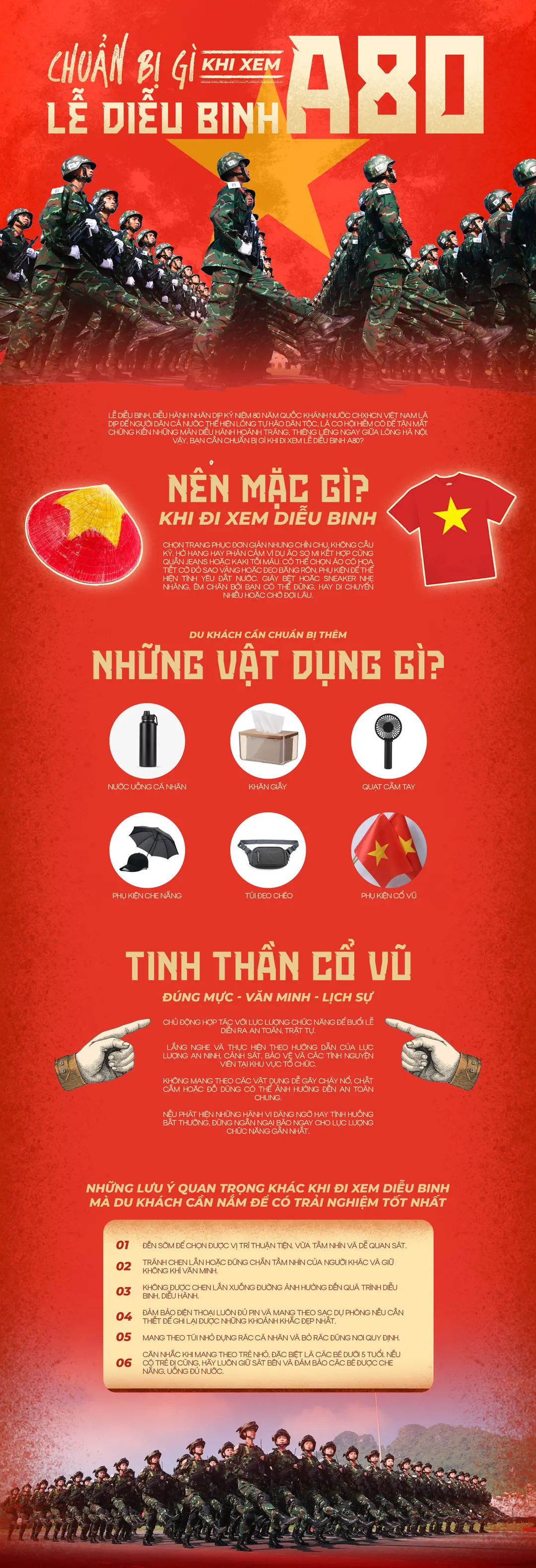 Cẩm nang 'bỏ túi' khi đi xem lễ diễu binh A80- Ảnh 2.