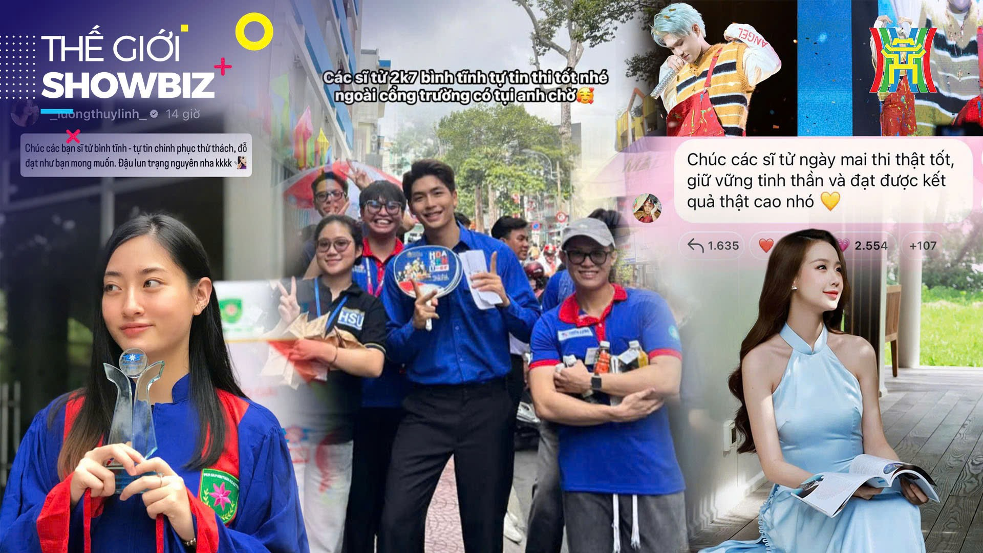 Sao Việt 'tiếp sức' chúc các sĩ tử thi tốt | Thế giới Showbiz | 26/06/2025