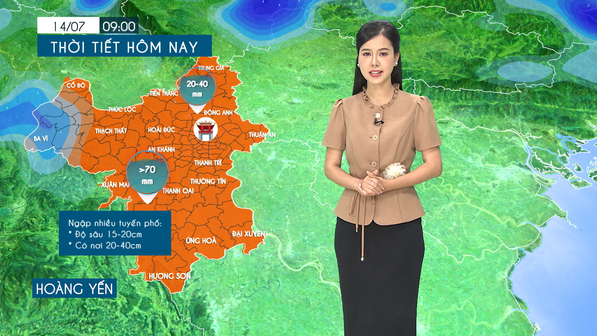 Dự báo thời tiết tối | 14/07/2025