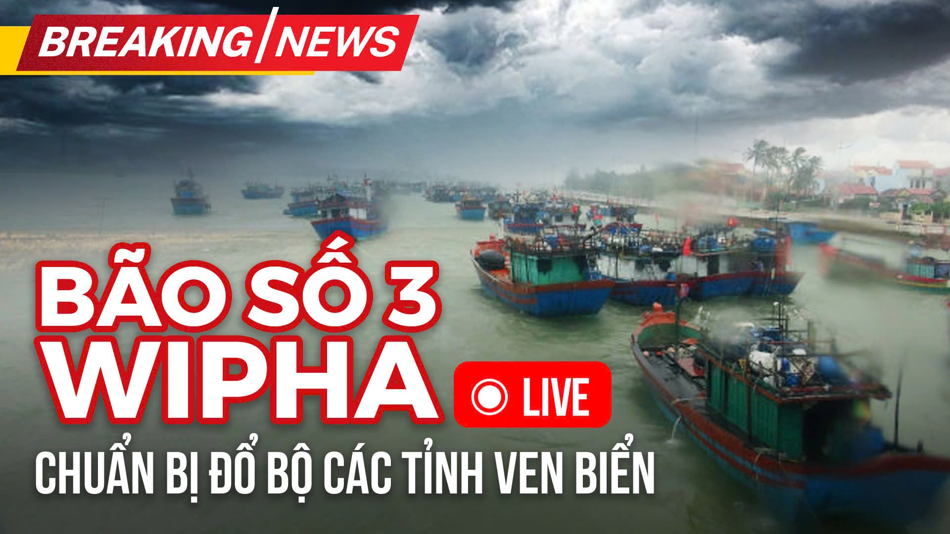Breaking News: Bão số 3 Wipha chuẩn bị đổ bộ các tỉnh ven biển