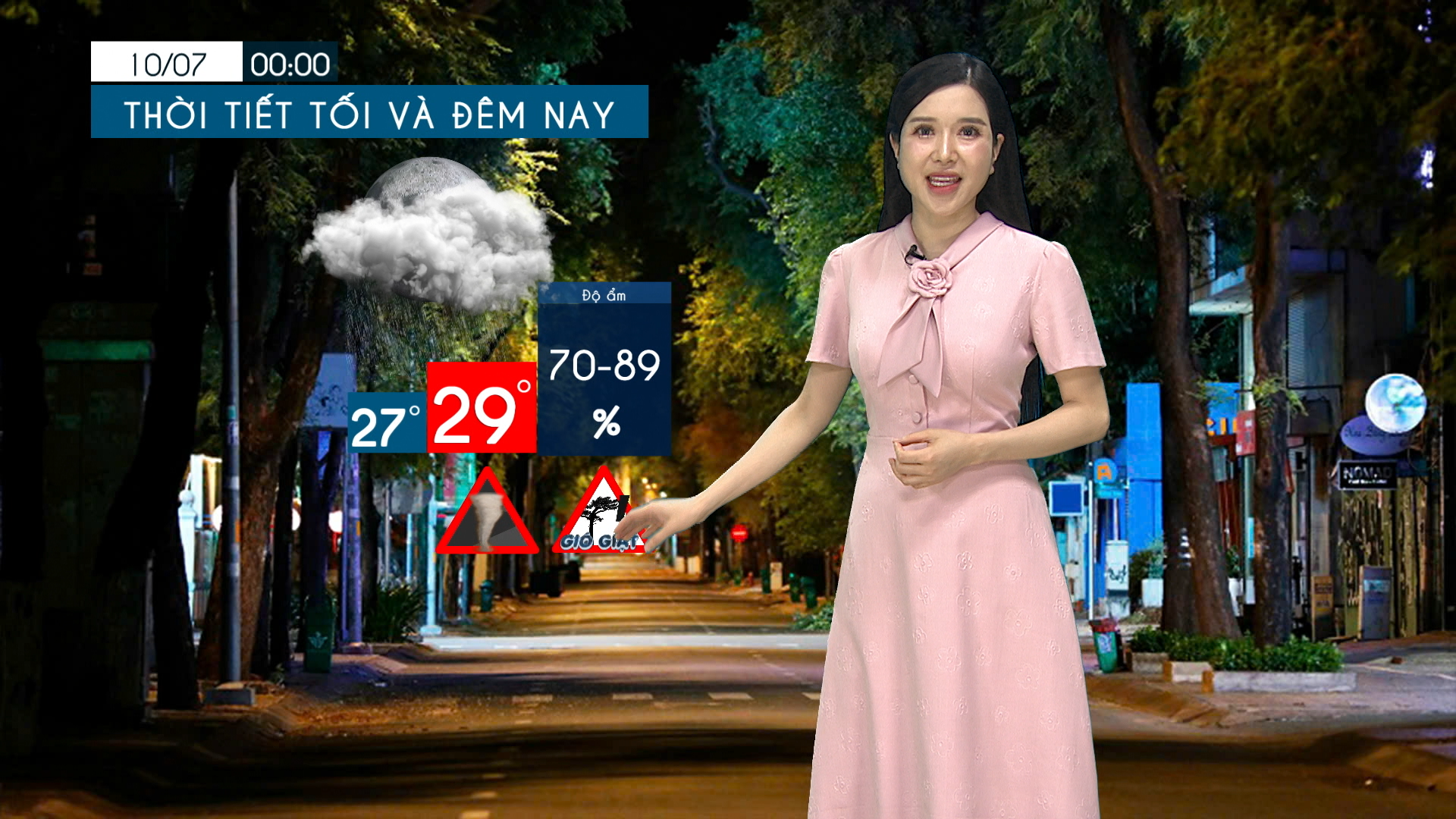 Dự báo thời tiết tối | 09/07/2025