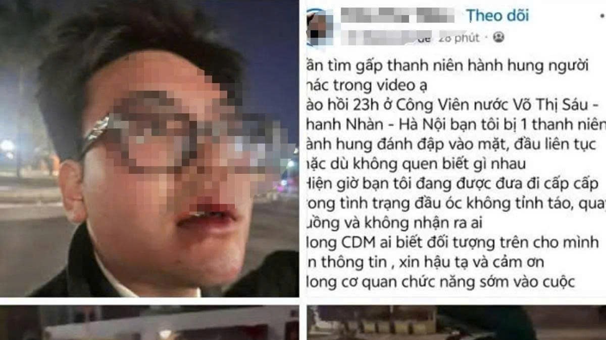 Công an truy tìm đối tượng đánh nam thanh niên tại công viên