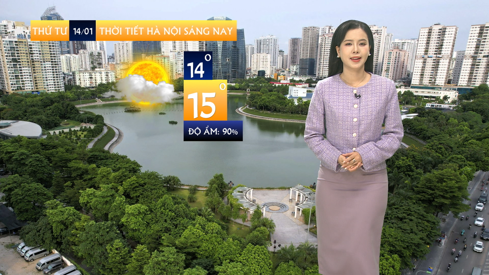 Dự báo thời tiết sáng | 14/01/2026