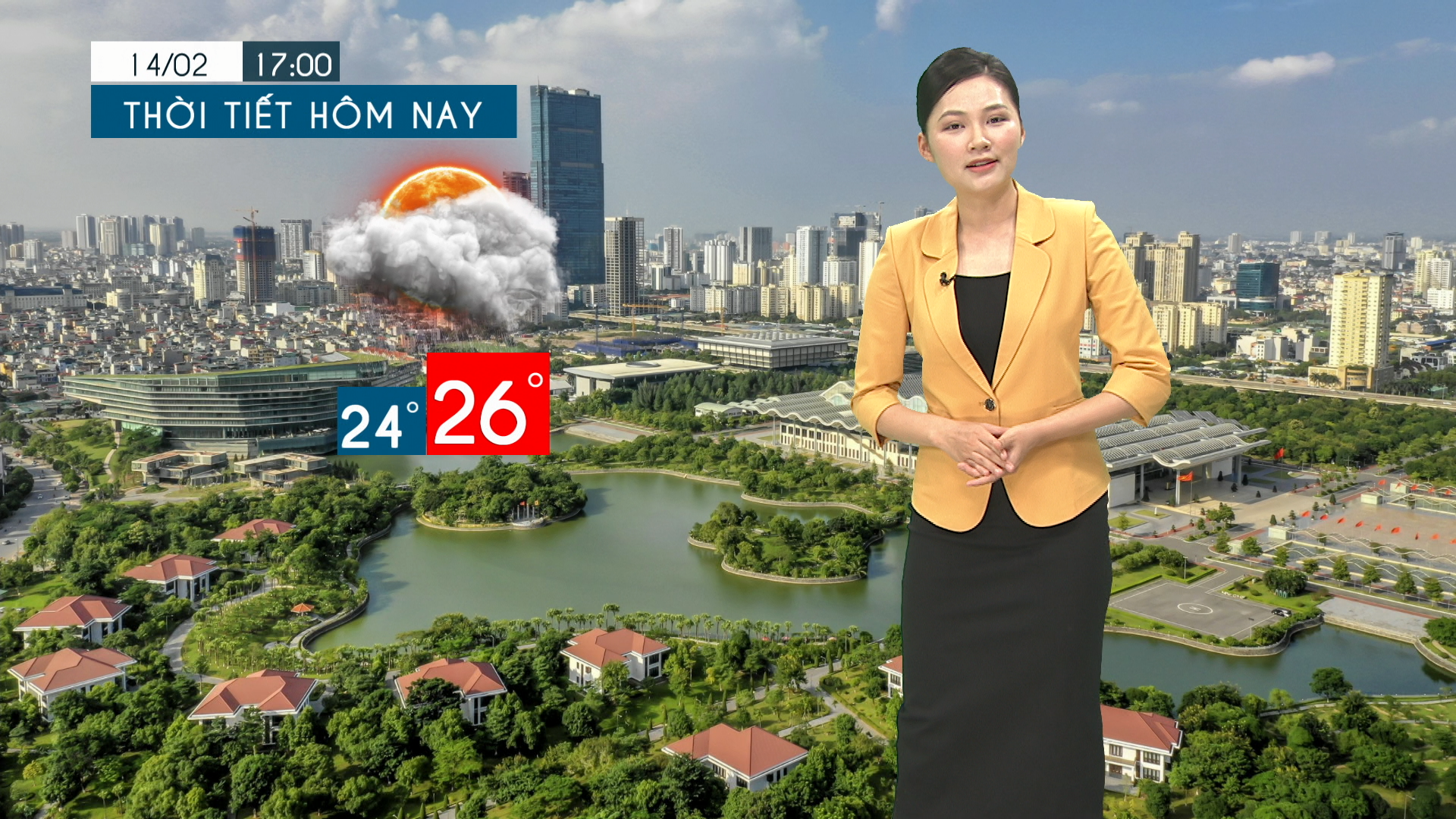 Dự báo thời tiết tối | 14/02/2026