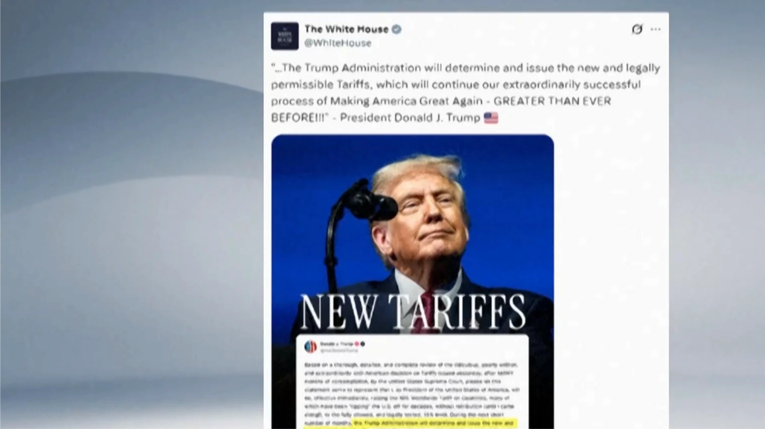 Tổng thống Mỹ nâng thuế quan toàn cầu lên 15%