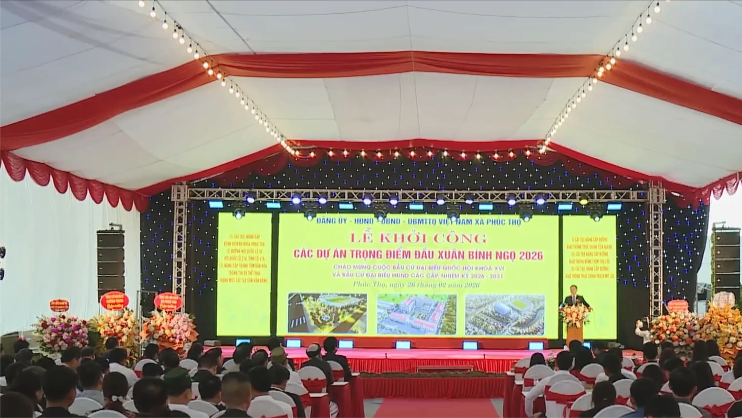 Phúc Thọ đồng loạt khởi công các dự án trọng điểm