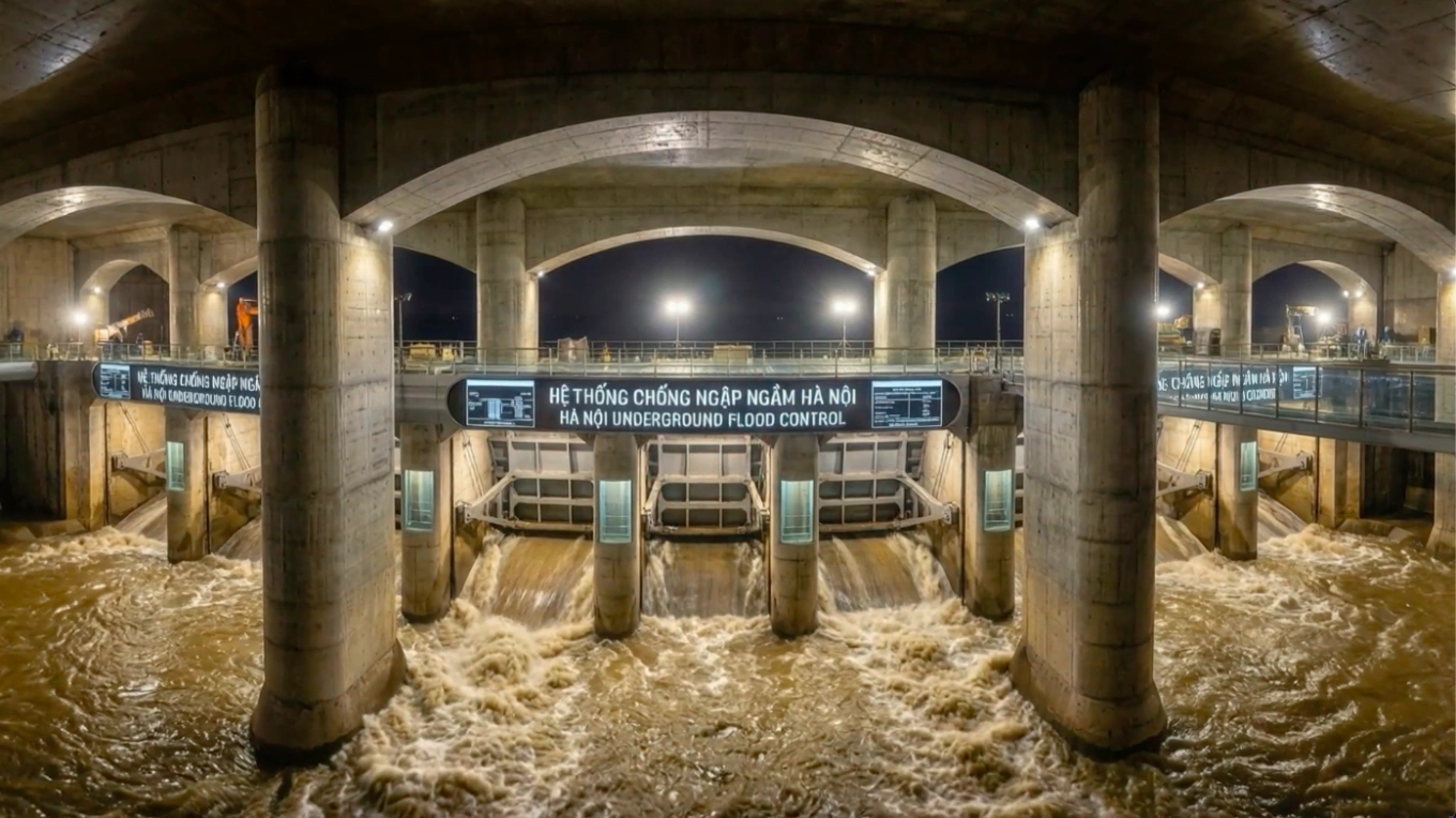 Hà Nội khẩn cấp xây dựng 2 bể ngầm chống ngập