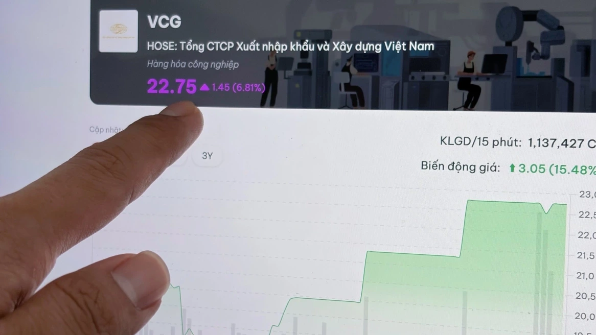 Cổ phiếu VCG liên tục tăng trần dù nguyên lãnh đạo bị bắt