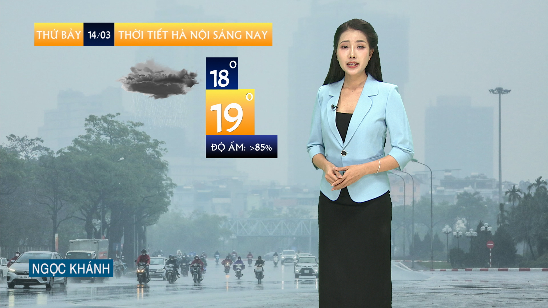 Dự báo thời tiết sáng | 14/3/2026