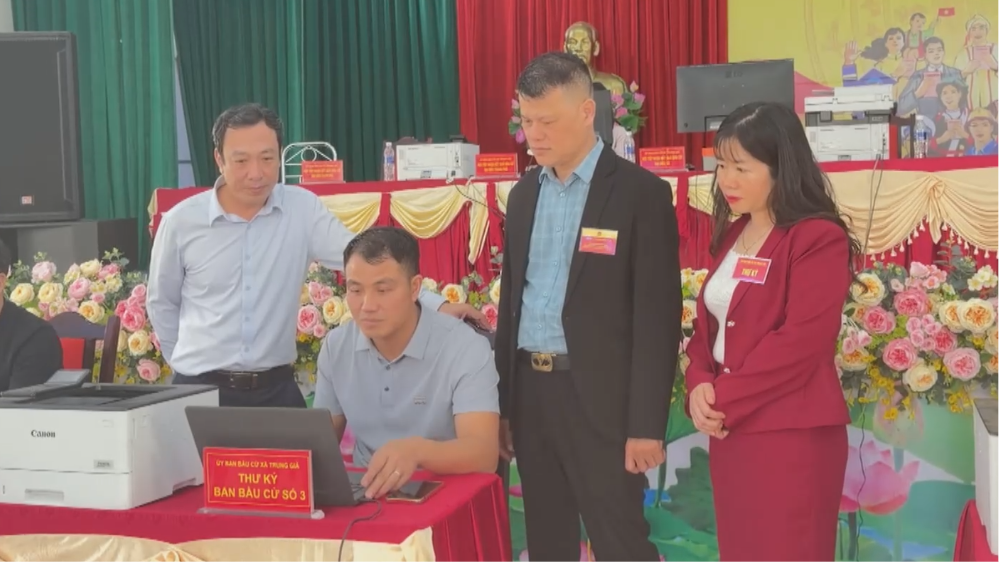 Ứng dụng phần mềm kiểm phiếu bầu tự động ở Trung Giã