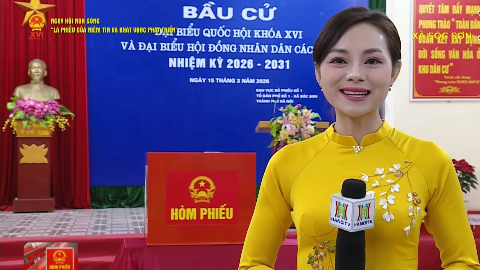 Cử tri xã Sóc Sơn rộn ràng ngày bầu cử