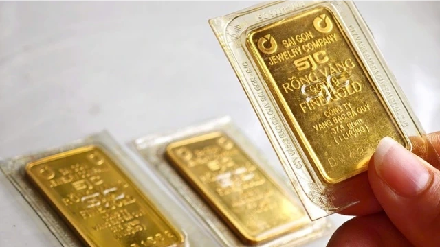 Giá vàng trong nước giảm về thấp nhất ba tuần