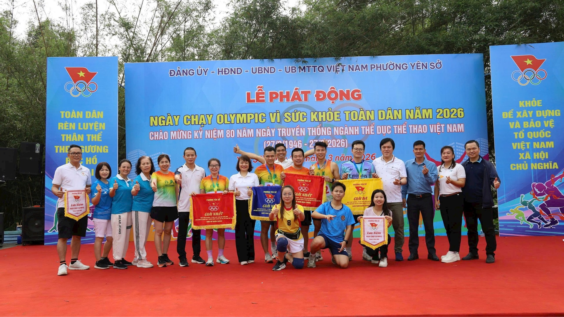 Phường Yên Sở phát động Ngày chạy Olympic vì sức khỏe toàn dân