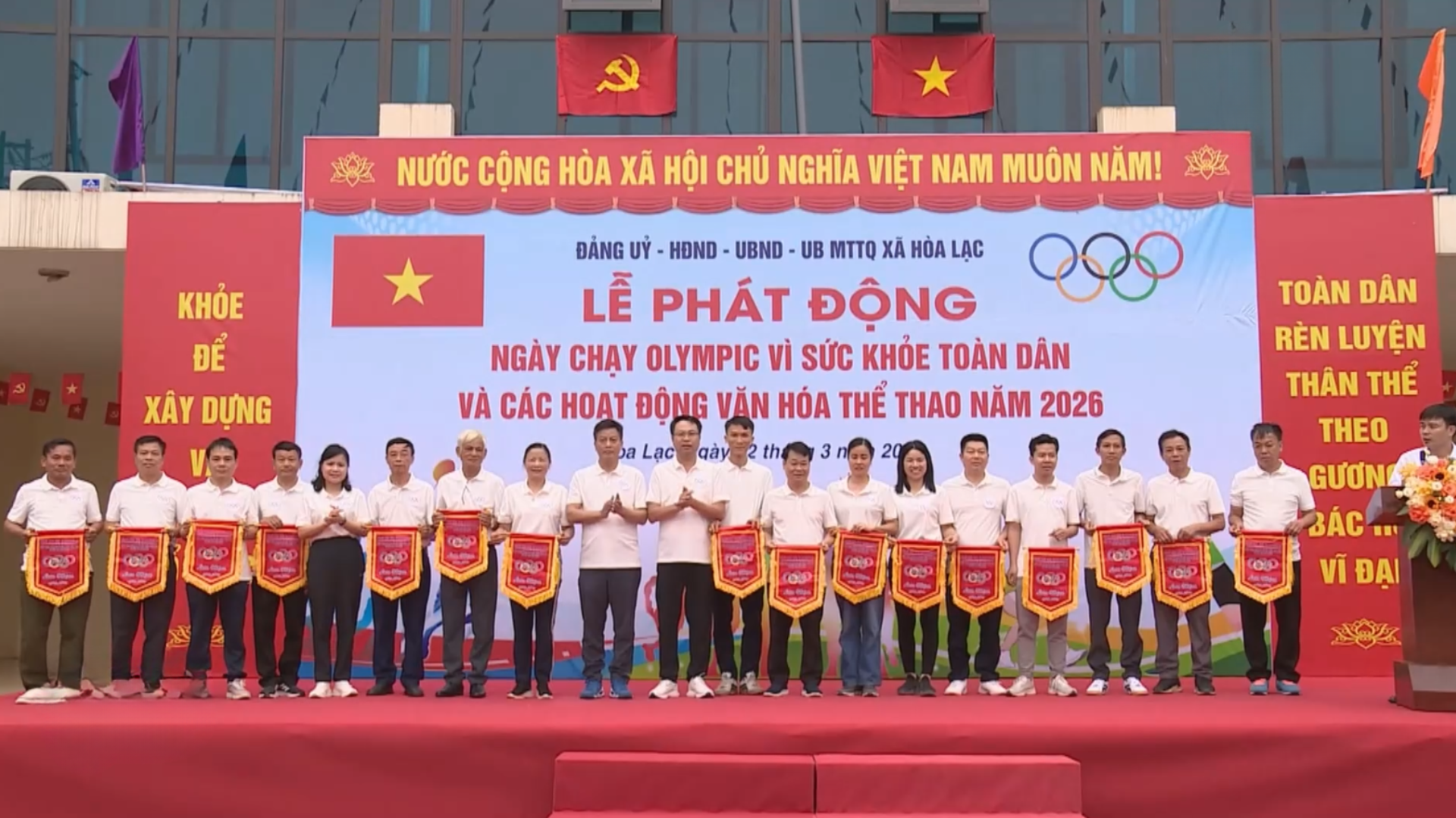 Xã Hòa Lạc: Sôi nổi Ngày chạy Olympic 2026