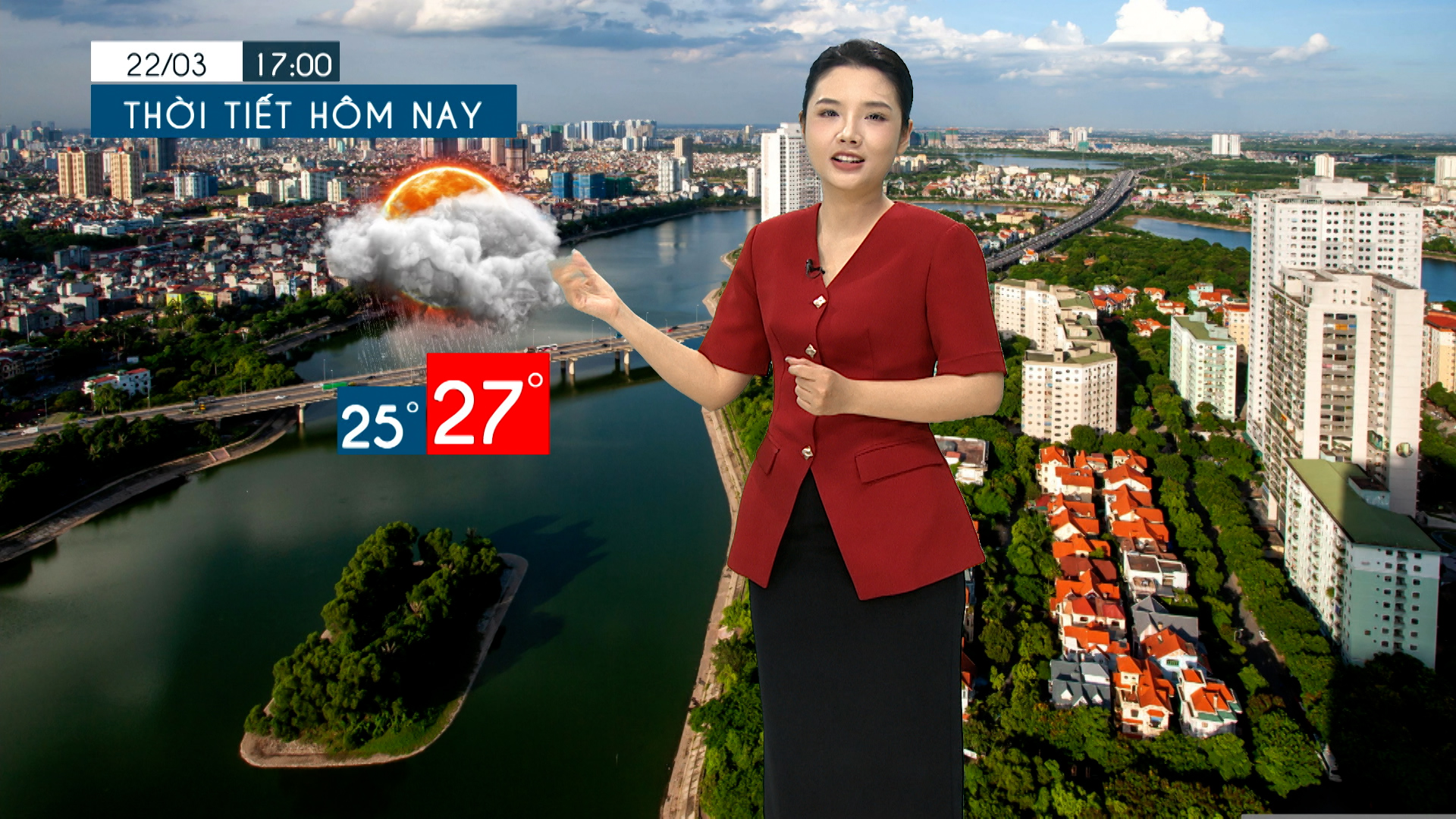 Dự báo thời tiết tối | 22/03/2026