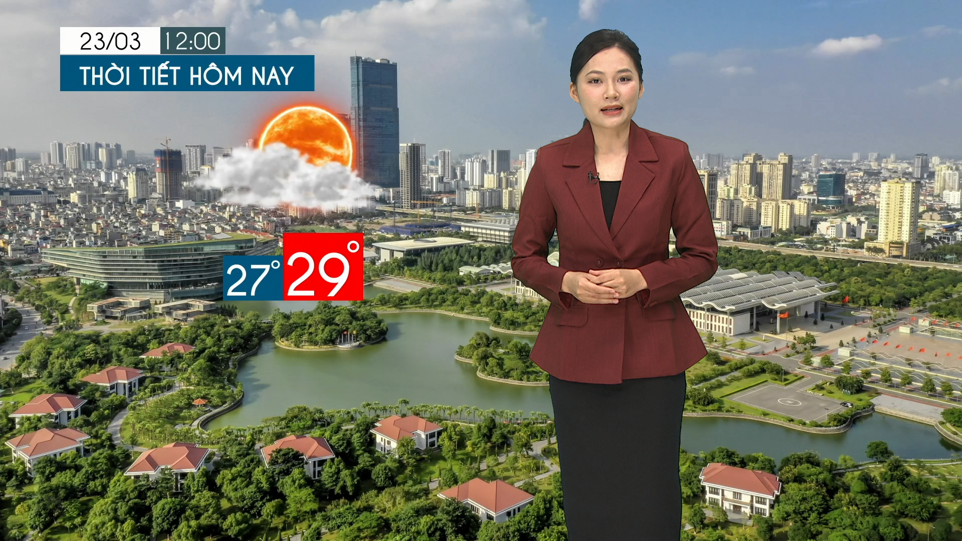 Dự báo thời tiết tối | 23/03/2026