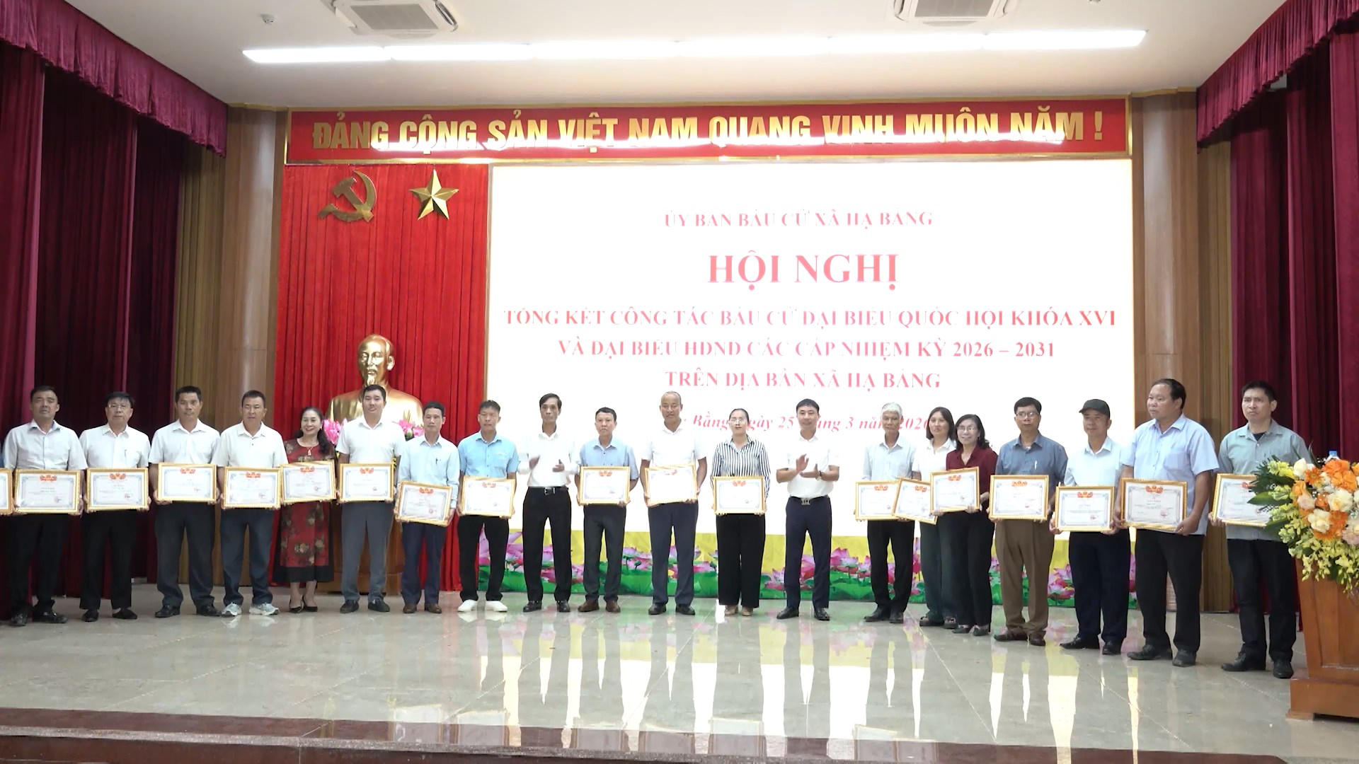 Xã Hạ Bằng công bố danh sách 23 đại biểu HĐND xã khóa II