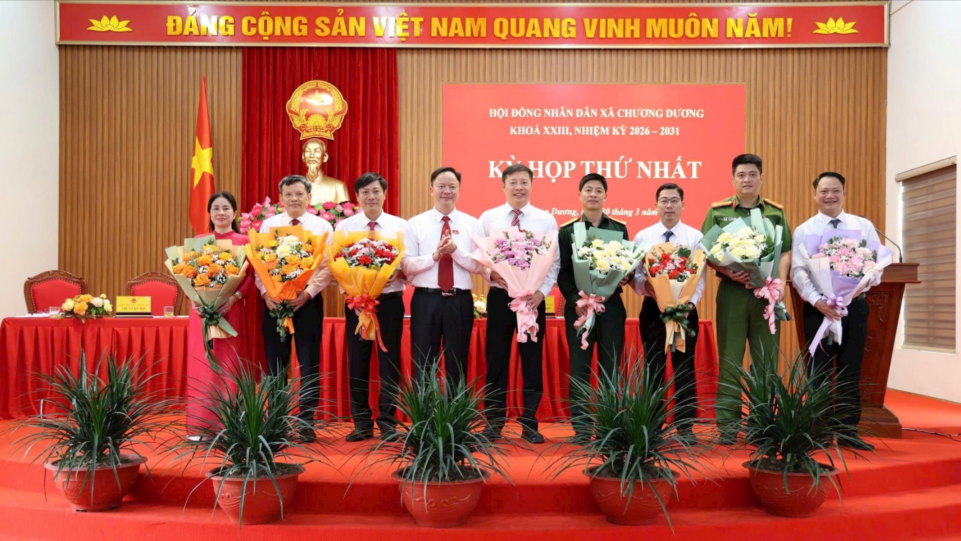 Xã Chương Dương kiện toàn bộ máy nhiệm kỳ 2026-2031