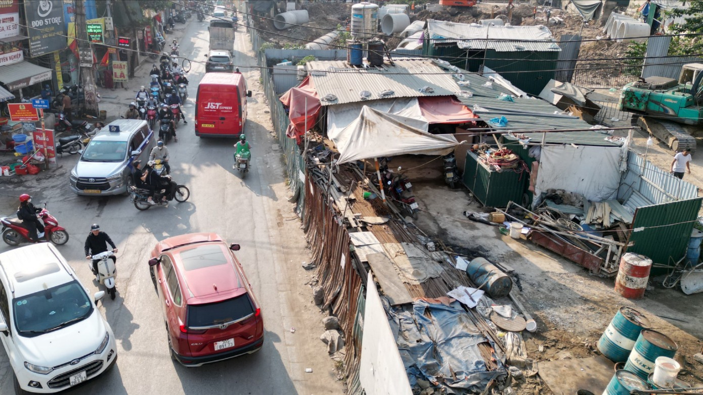 Đường Vành đai 2,5 vừa GPMB vừa thi công