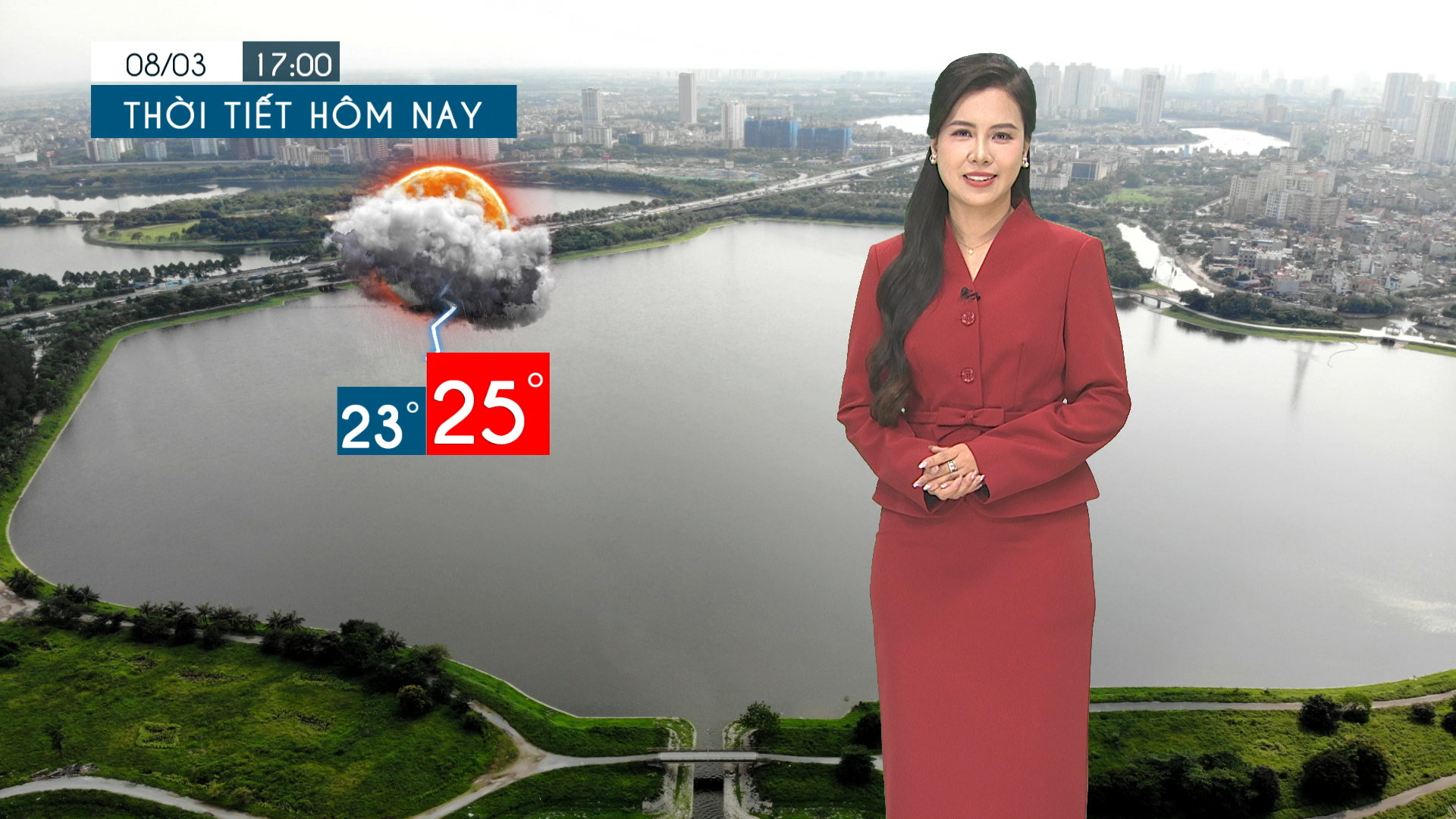 Dự báo thời tiết tối | 08/03/2026