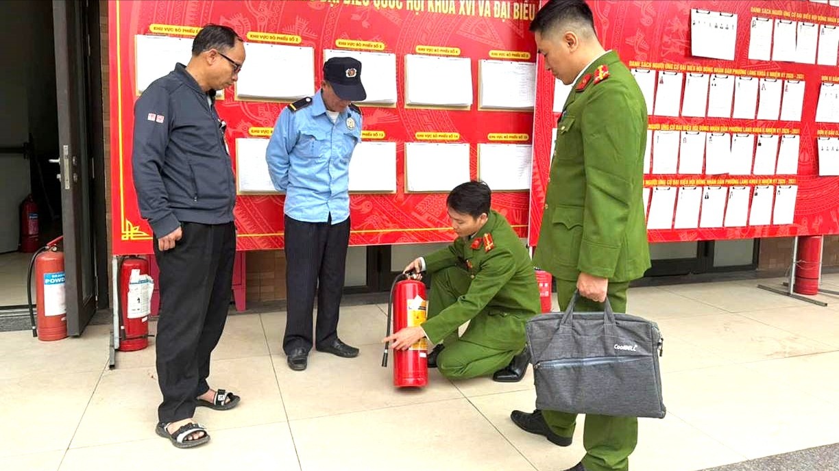 Công an xã, phường đảm bảo an ninh, PCCC phục vụ bầu cử