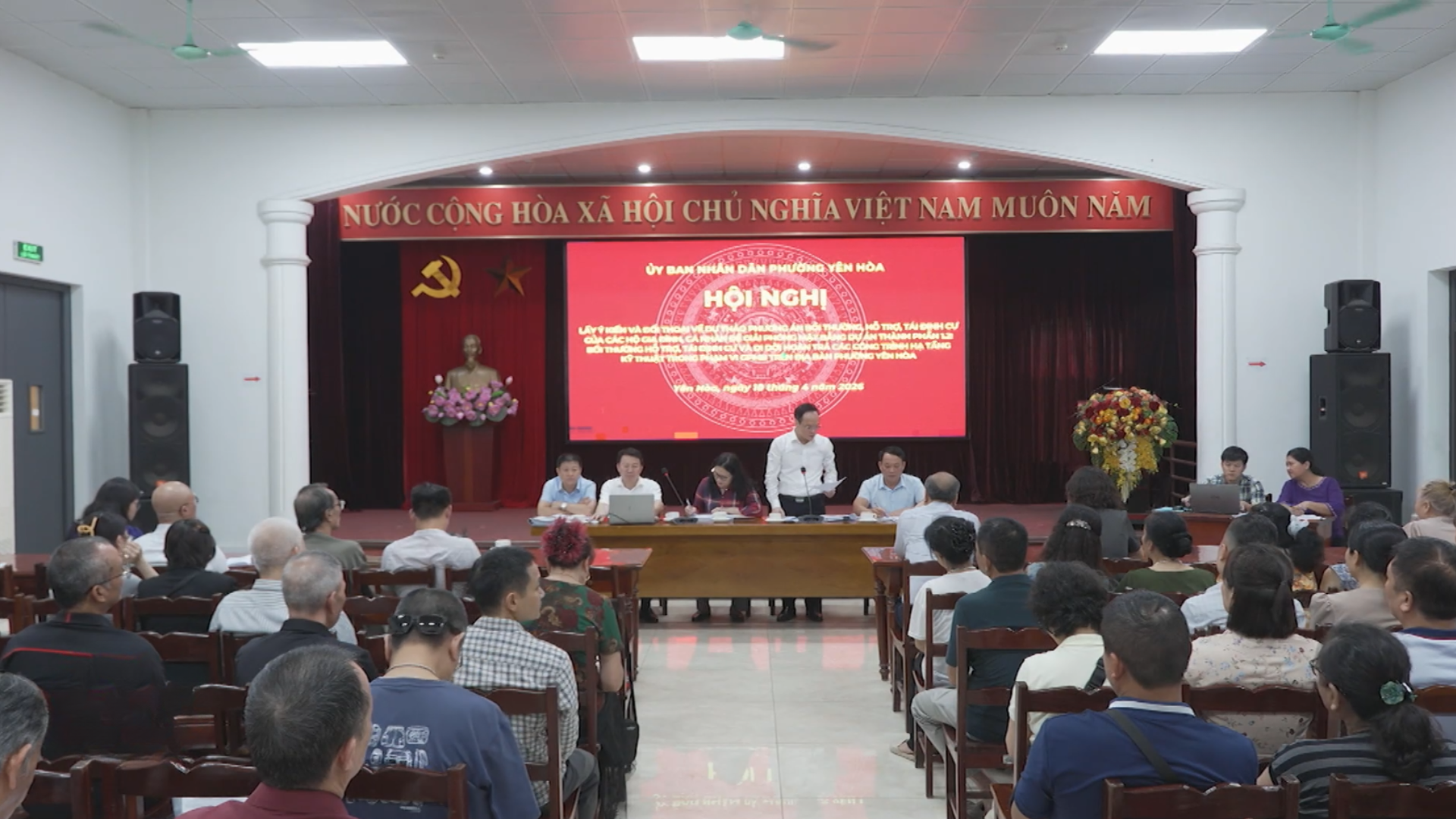 Phường Yên Hoà tổ chức hội nghị đối thoại phục vụ công tác GPMB