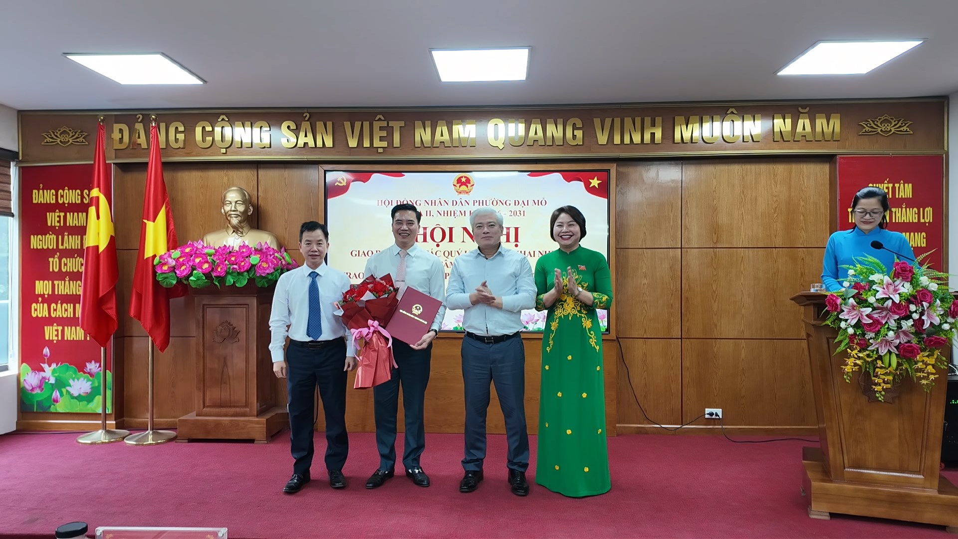 Phường Đại Mỗ triển khai nhiệm vụ quý II, kiện toàn bộ máy