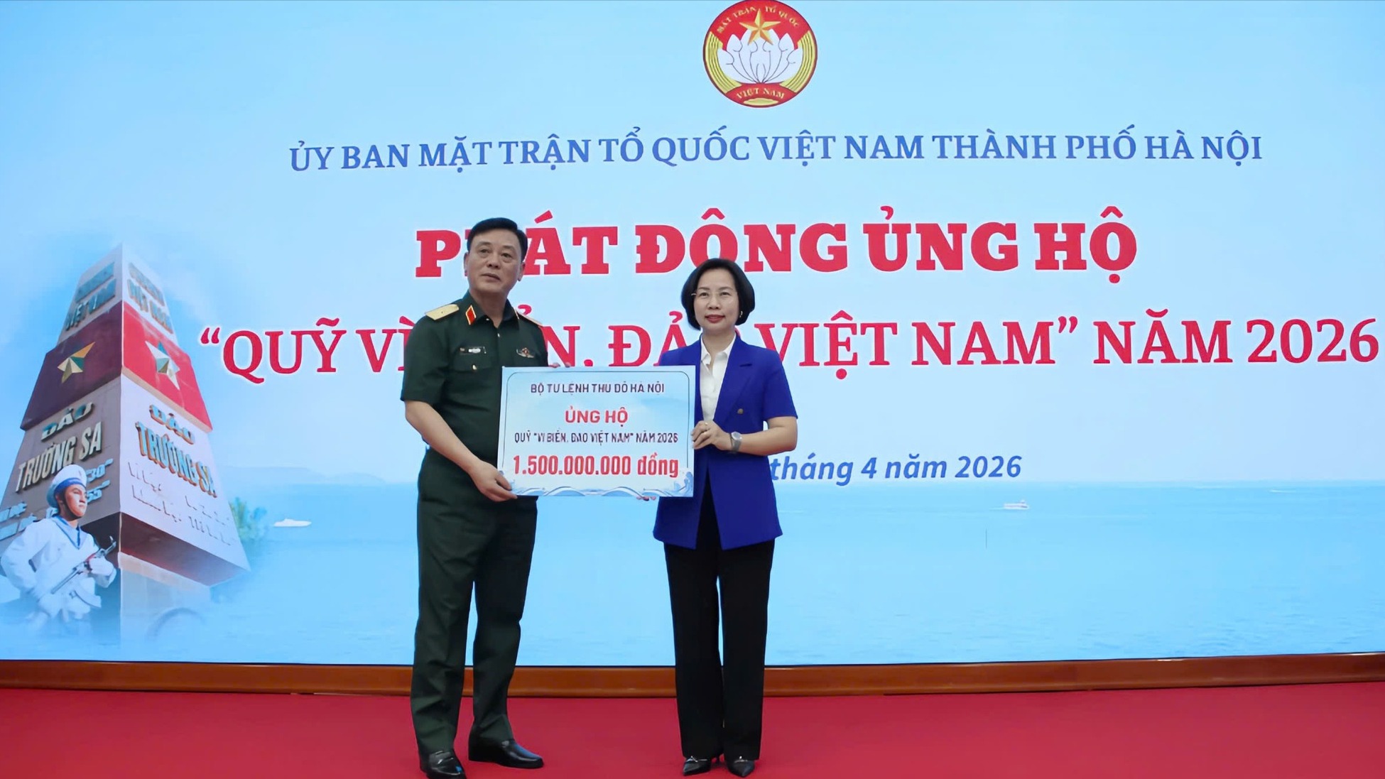 Mặt trận Hà Nội phát động ủng hộ Quỹ 'Vì biển đảo Việt Nam’ năm 2026
