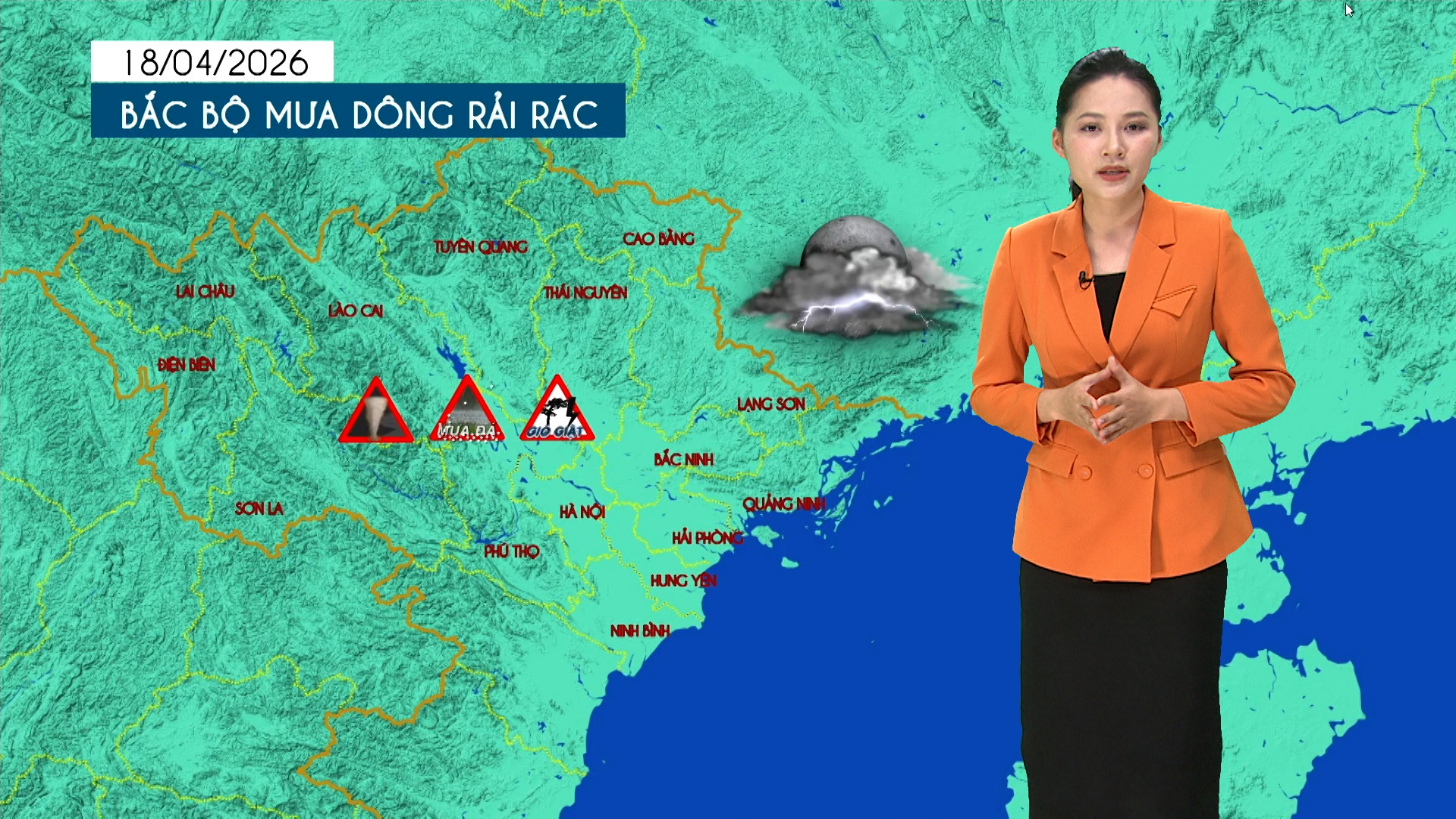 Dự báo thời tiết tối | 18/4/2026