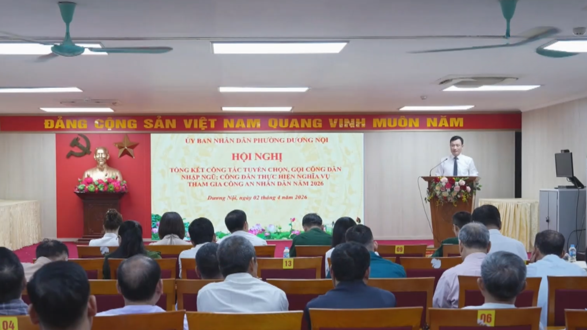 Phường Dương Nội tổng kết công tác gọi công dân nhập ngũ 2026