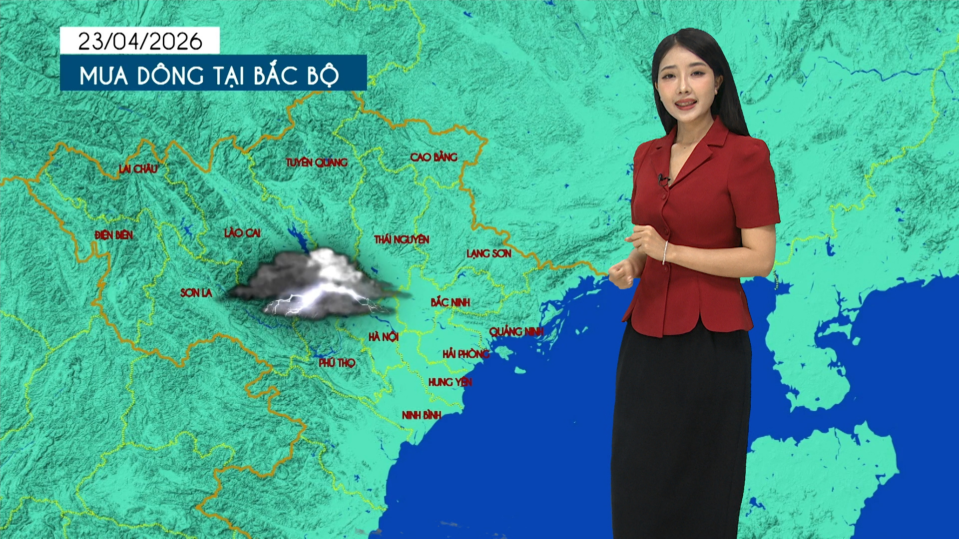 Dự báo thời tiết tối | 23/4/2026