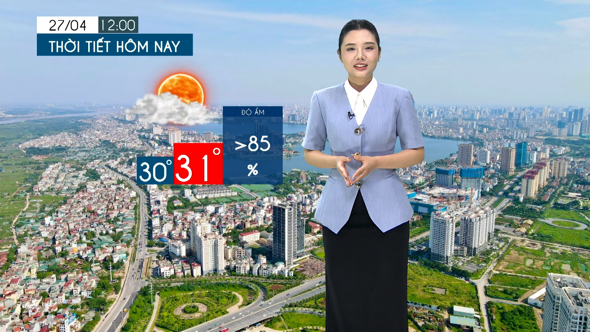 Dự báo thời tiết tối | 27/04/2026