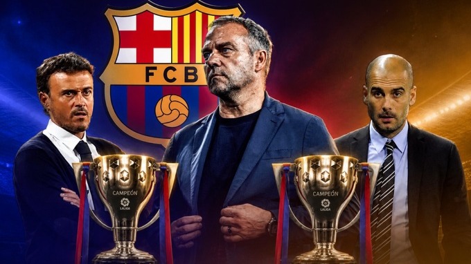 HLV Hansi Flick cân bằng khởi đầu lịch sử của Guardiola và Luis Enrique