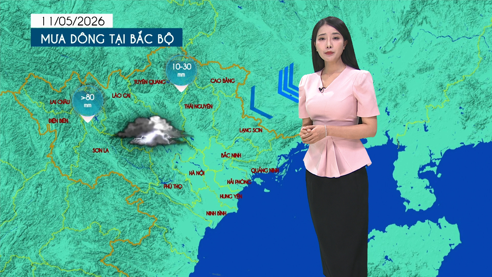 Dự báo thời tiết tối | 11/05/2026