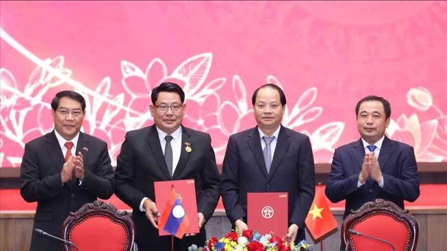 Đưa quan hệ hợp tác Hà Nội - Viêng Chăn phát triển lên tầm cao mới