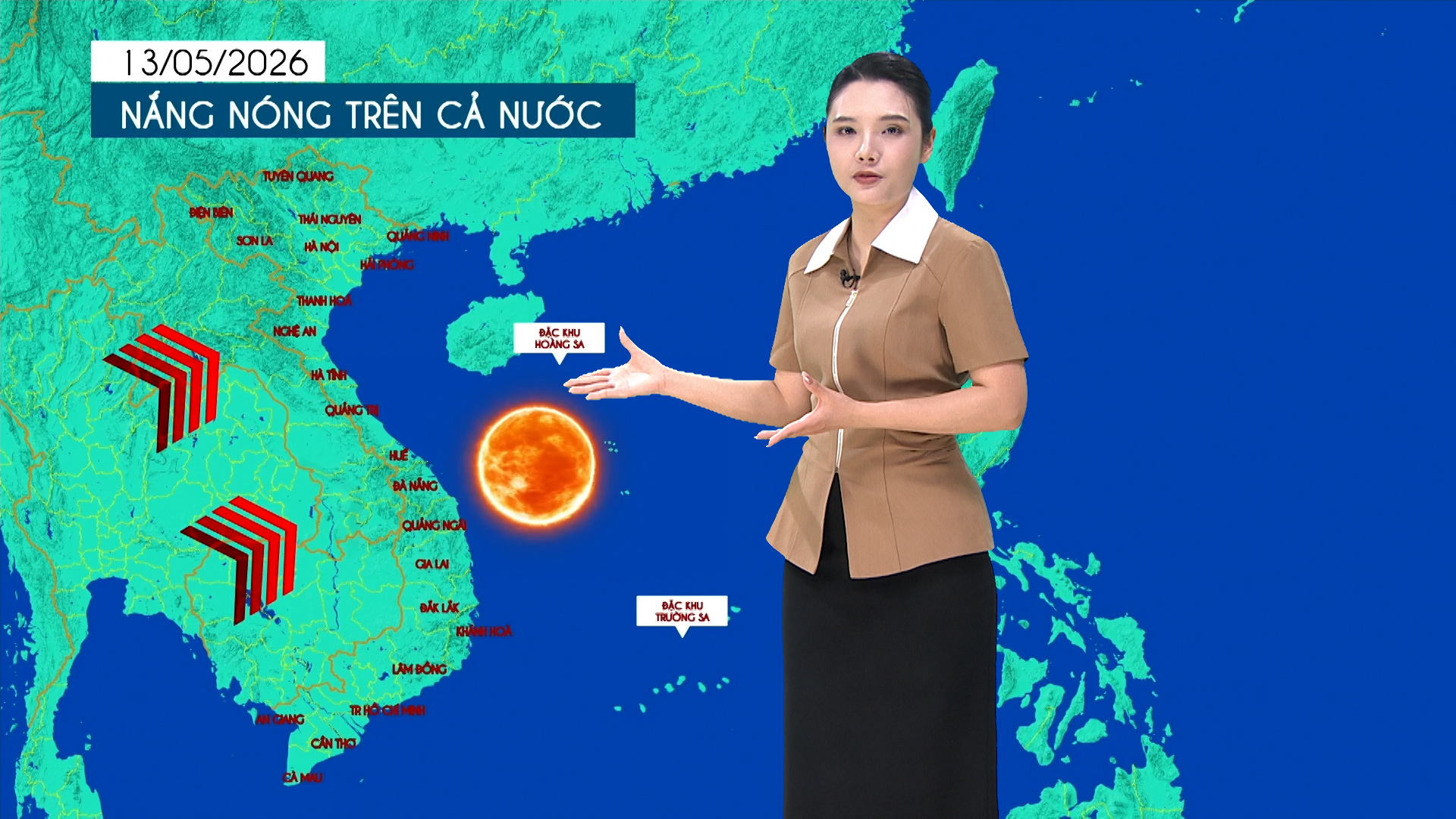 Dự báo thời tiết tối | 13/05/2026