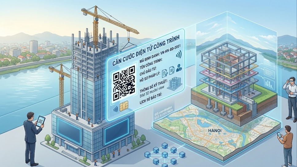 Nghiên cứu cấp 'căn cước điện tử' cho công trình xây dựng 