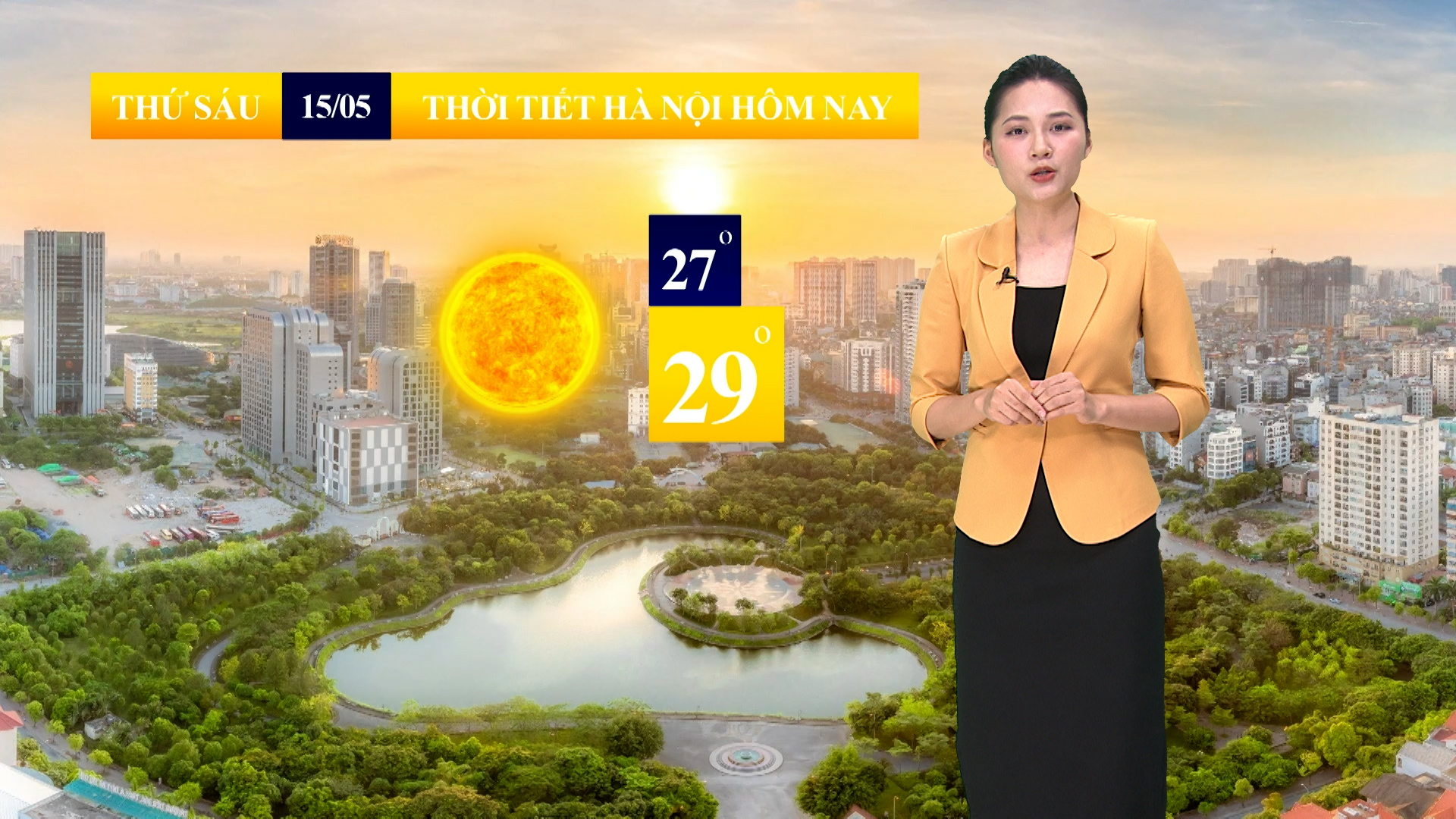 Dự báo thời tiết sáng | 15/05/2026