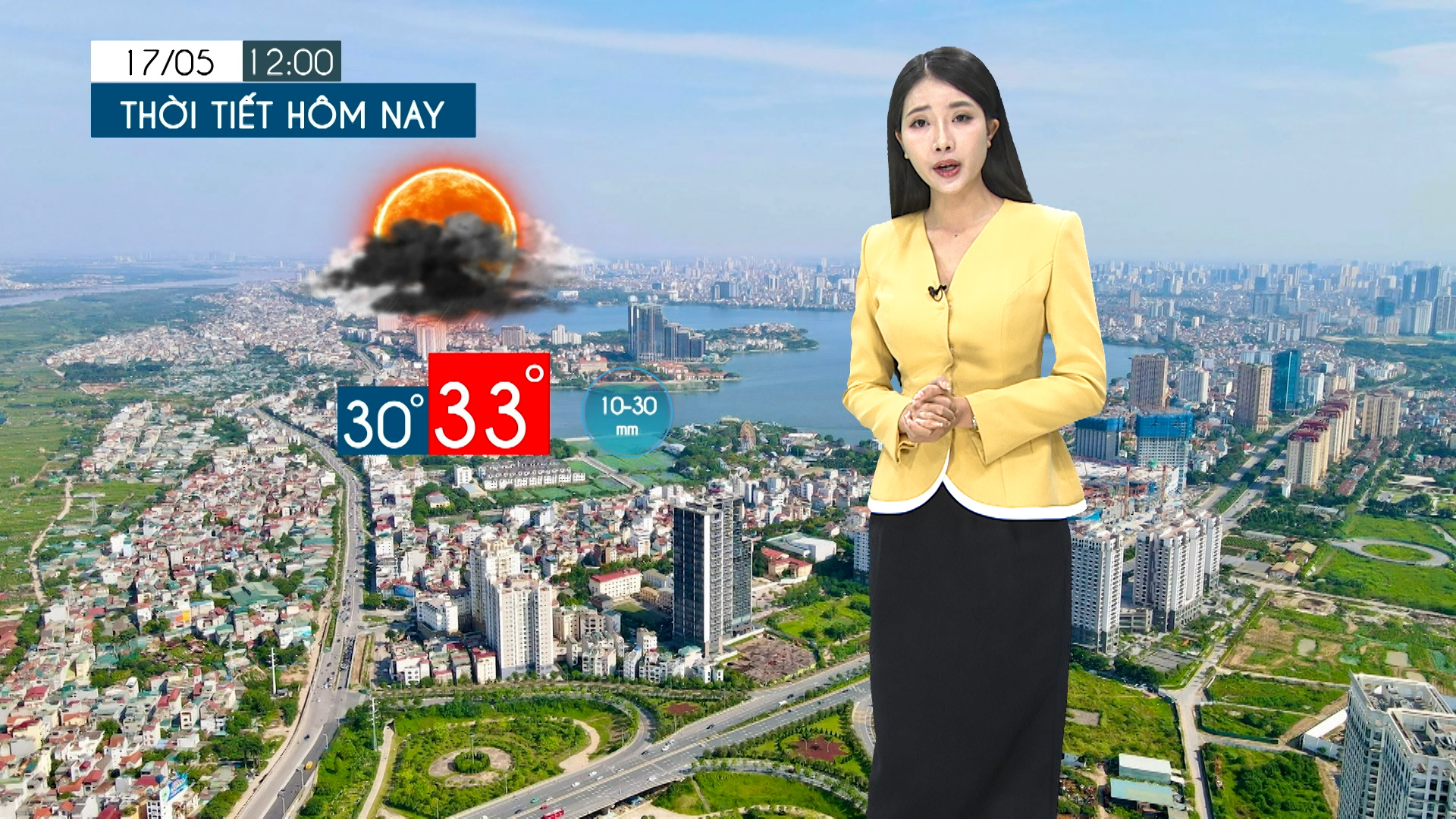 Dự báo thời tiết tối | 17/05/2026