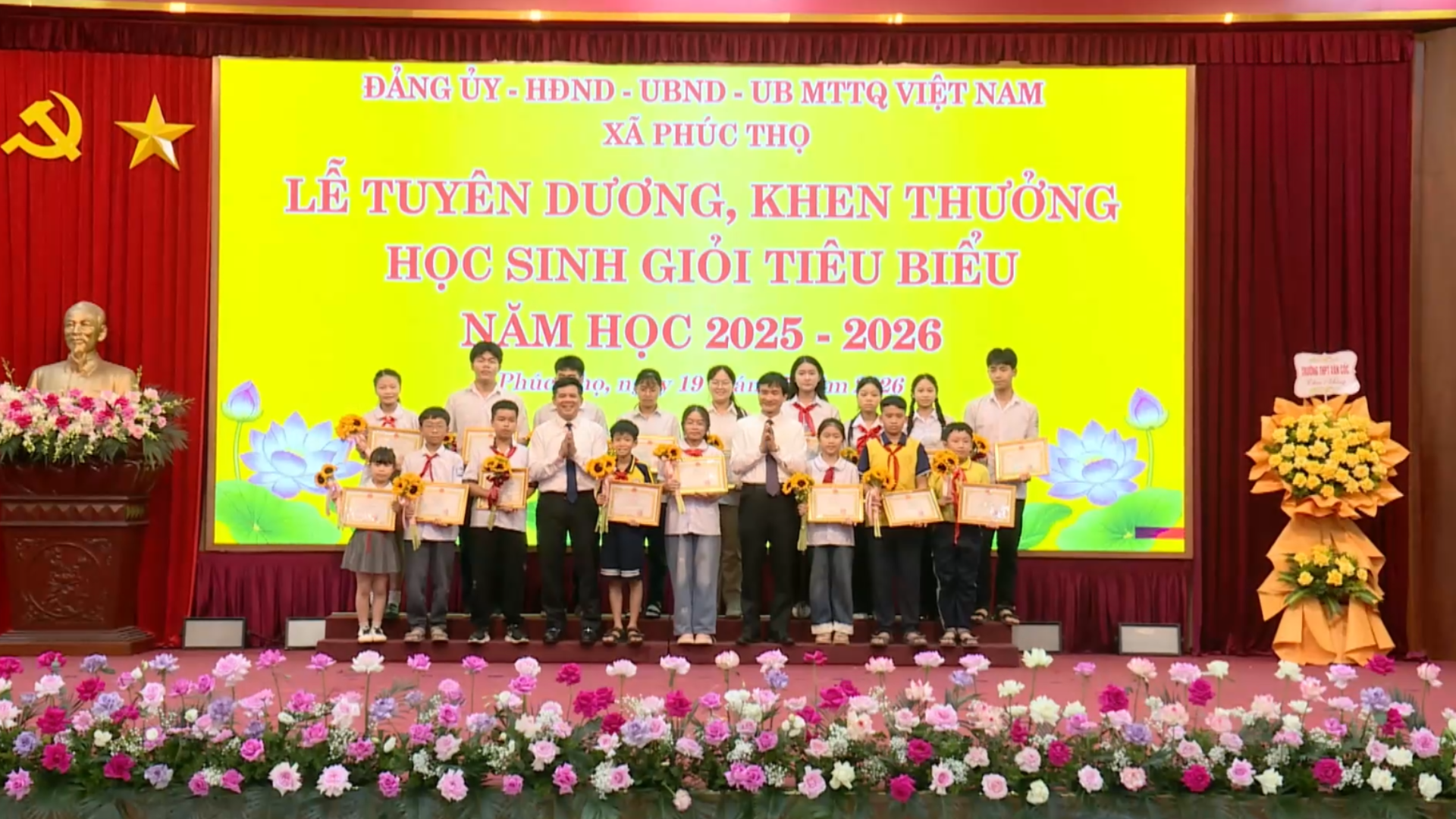 Xã Phúc Thọ vinh danh học sinh giỏi tiêu biểu năm học 2025–2026 