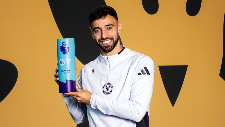 Bruno Fernandes giành giải Cầu thủ xuất sắc nhất Ngoại hạng Anh