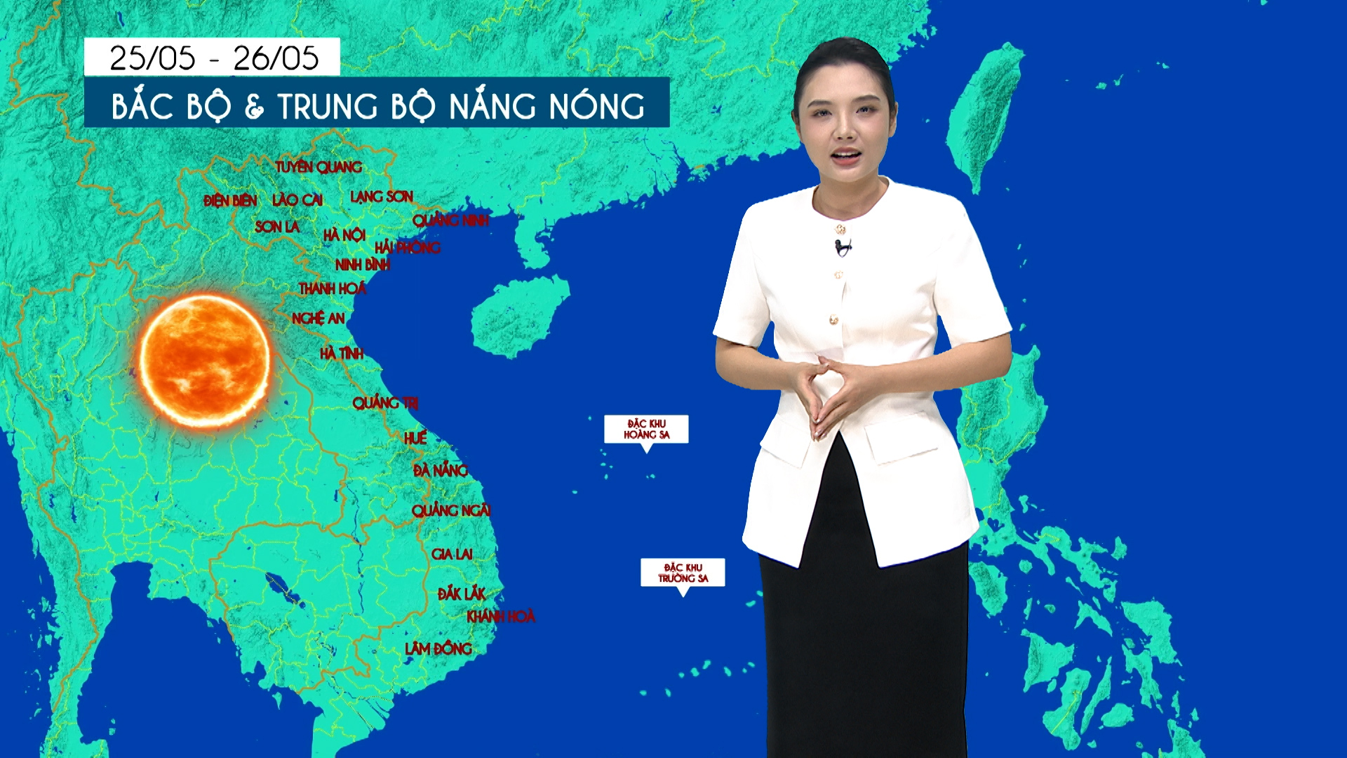 Dự báo thời tiết tối | 25/05/2026