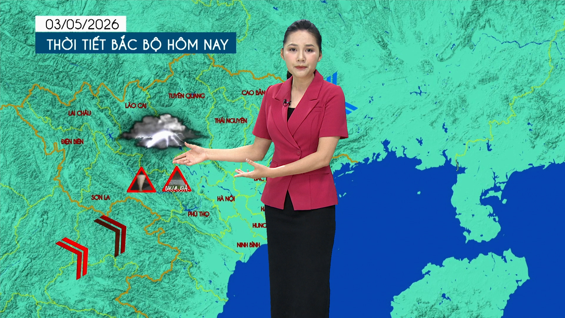 Dự báo thời tiết tối | 03/05/2026