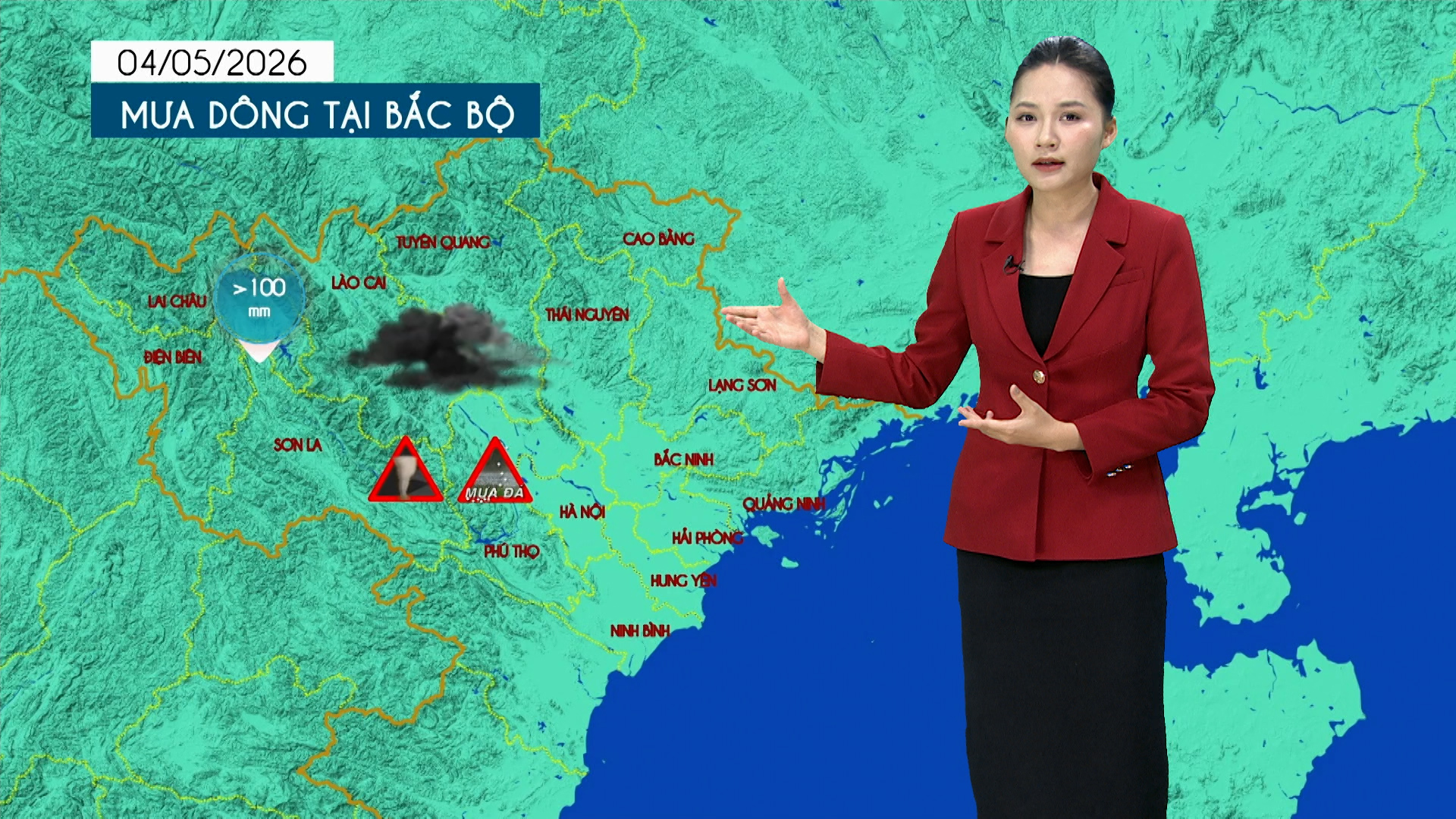 Dự báo thời tiết tối | 04/05/2026