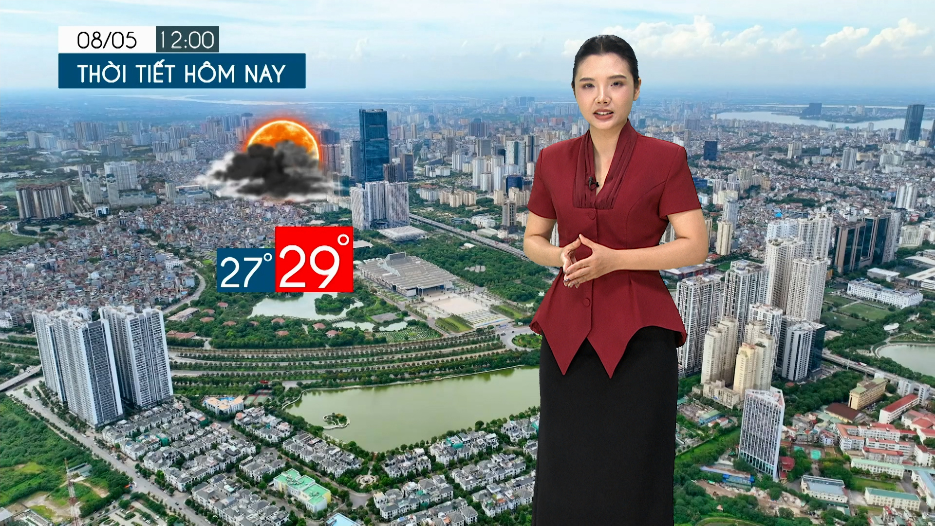 Dự báo thời tiết tối | 08/05/2026