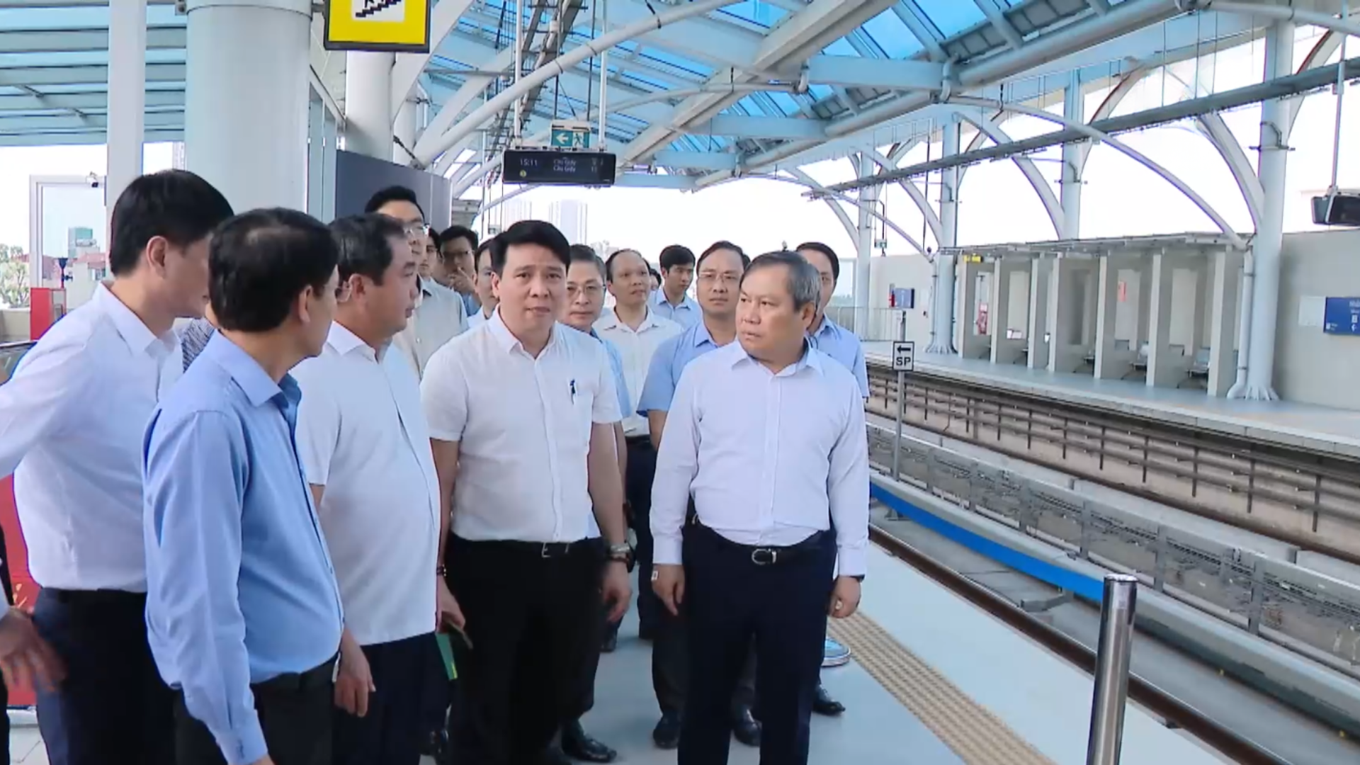 Bí thư Thành ủy Trần Đức Thắng kiểm tra dự án đường sắt đô thị Nhổn - ga Hà Nội
