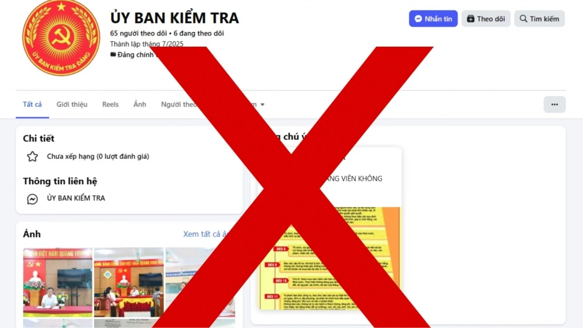 Cảnh báo trang mạng giả mạo Ủy ban Kiểm tra Trung ương