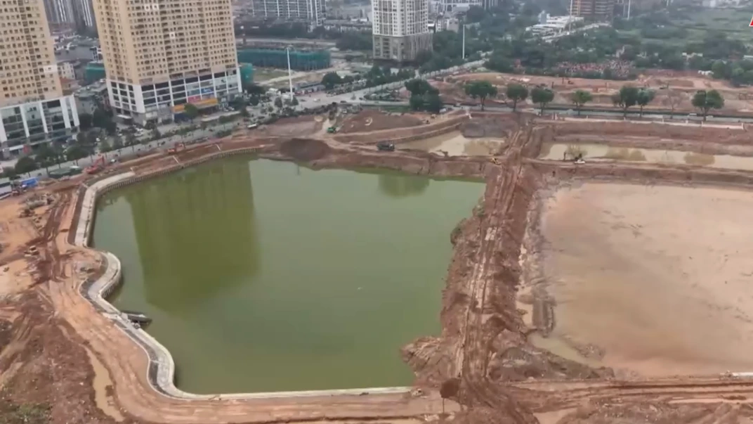 Hai dự án hồ điều hòa Yên Nghĩa gấp rút về đích