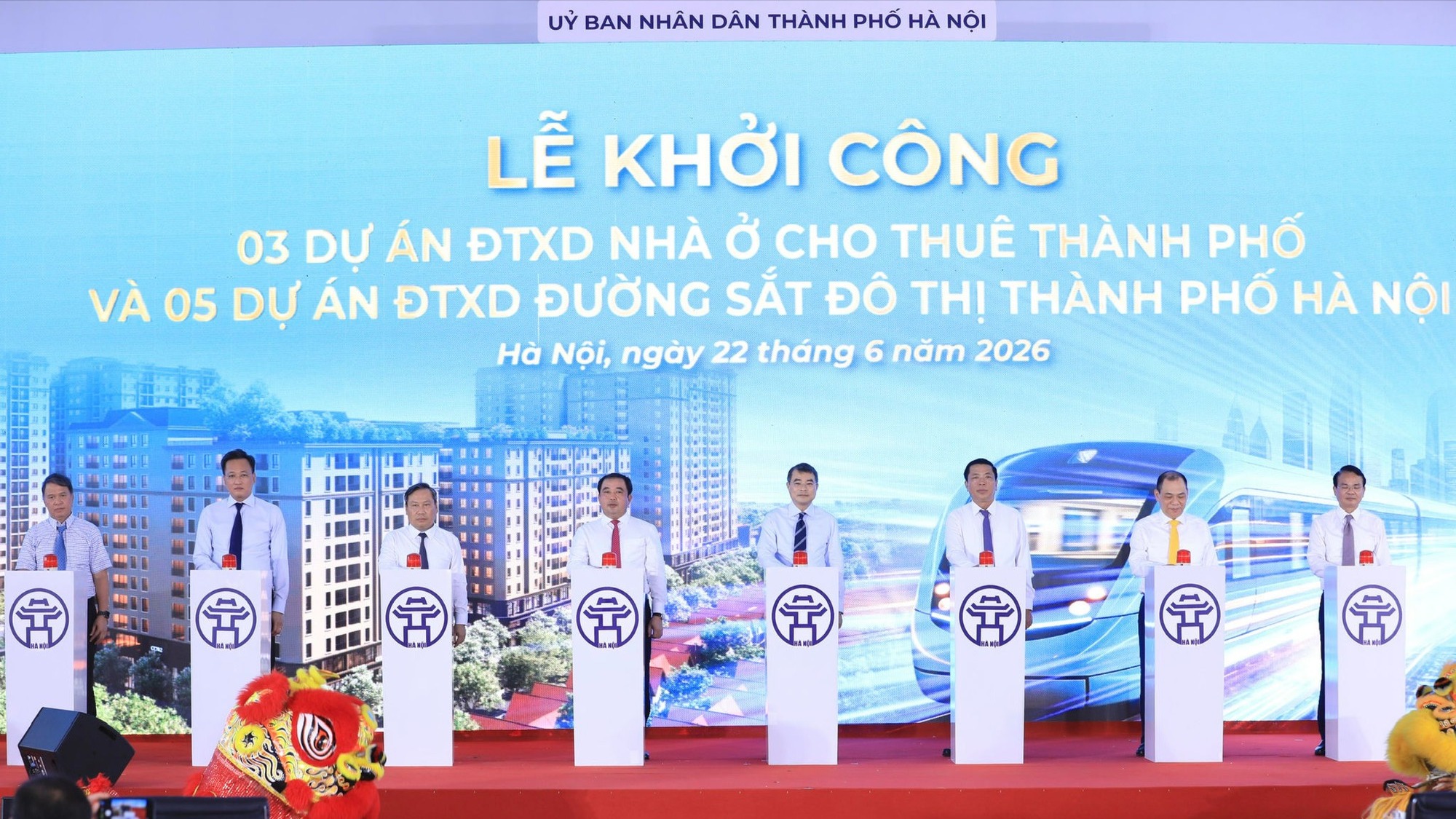 Hà Nội khởi công 5 tuyến đường sắt đô thị và 3 dự án nhà ở cho thuê