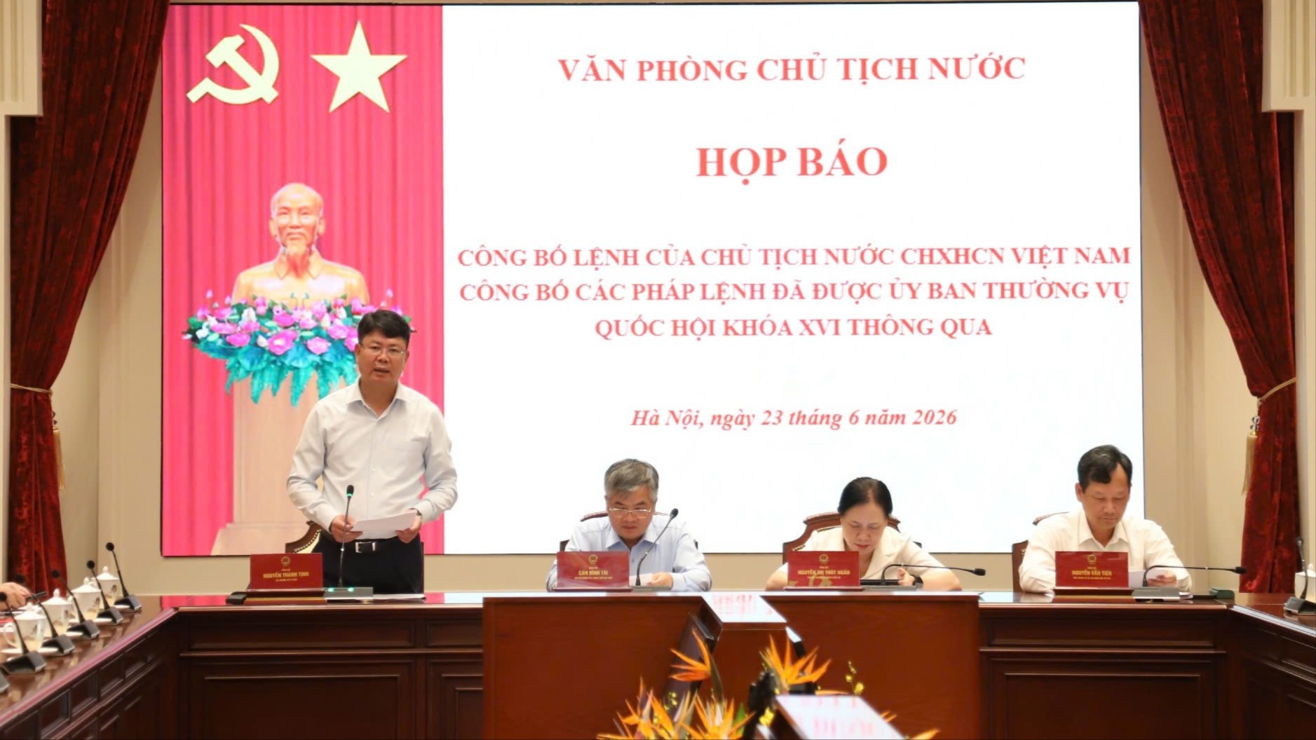Công bố Lệnh của Chủ tịch nước về 2 Pháp lệnh sẽ có hiệu lực 1/7